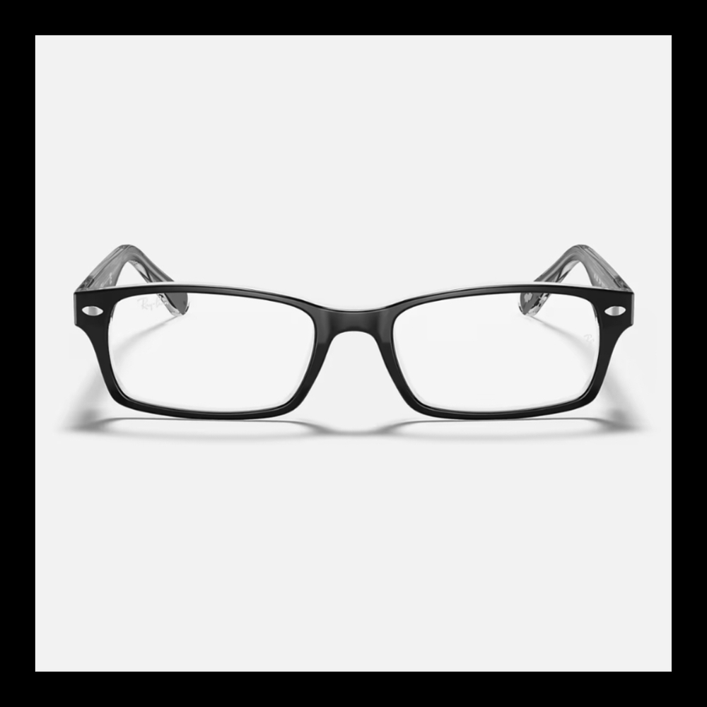 Ray Ban Eyeglass Frames 5206 Black on Transparent